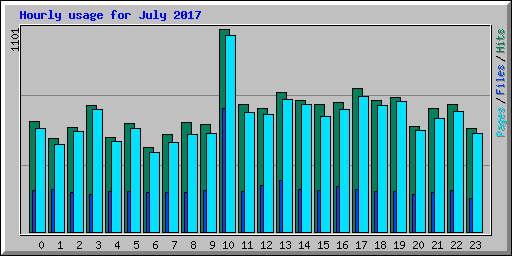 Hourly usage for July 2017