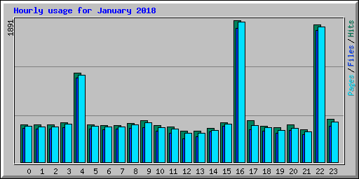 Hourly usage for January 2018