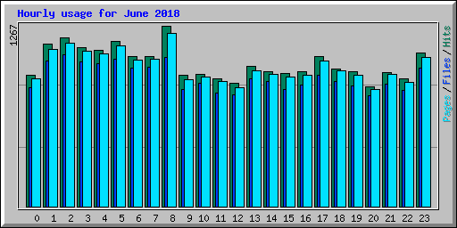 Hourly usage for June 2018