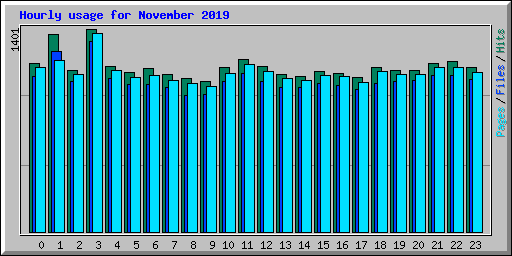 Hourly usage for November 2019