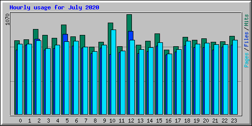 Hourly usage for July 2020