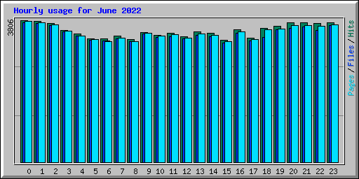 Hourly usage for June 2022