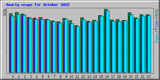 Hourly usage for October 2022