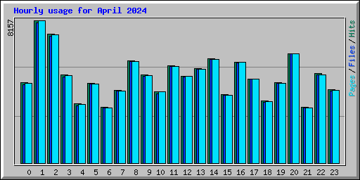 Hourly usage for April 2024