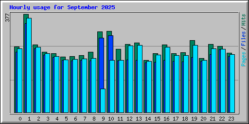 Hourly usage for September 2025
