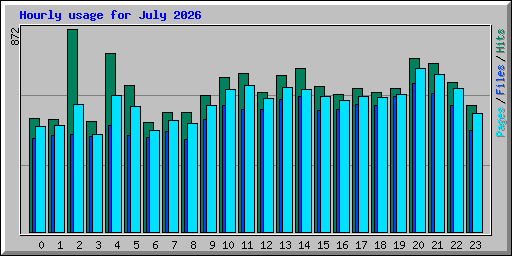 Hourly usage for July 2026